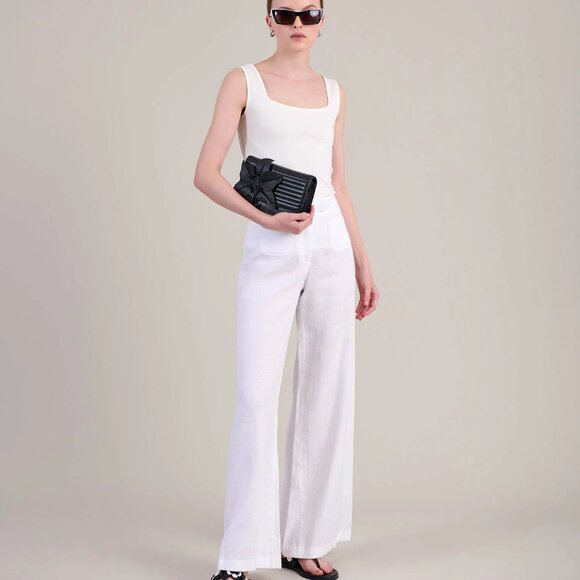 NWT ANNE FONTAINE Lady Jersey Camisole Moon White Jersey Wide Strap Size 40 US 8 - Picture 3 of 5